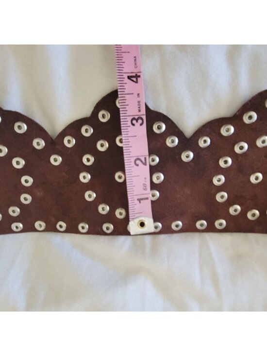 Free People Solar Myth Stud Belt Brown Leather Women S Country Western Boho Chic